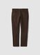 Brown denim jeans in stretch cotton, slim fit_0