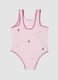 Pink striped stretch one-piece swimsuit_1