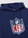 Blue cotton blend hoodie with NFL logo_1