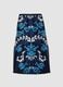 Blue pure cotton sarong with decorative print_4
