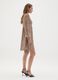 Beige Maternity Dress with Micro Sequins_2