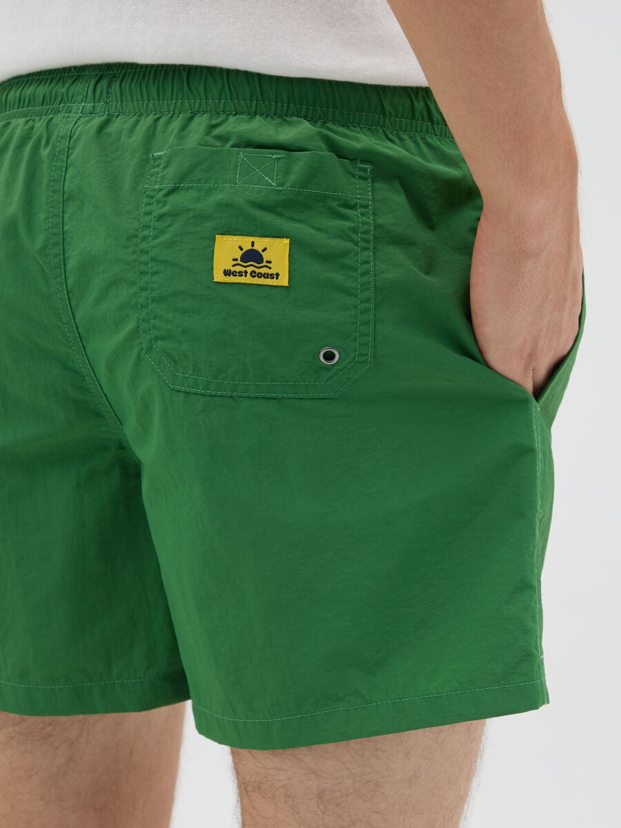 Men's Mixed Green Regular Fit Shorts_2