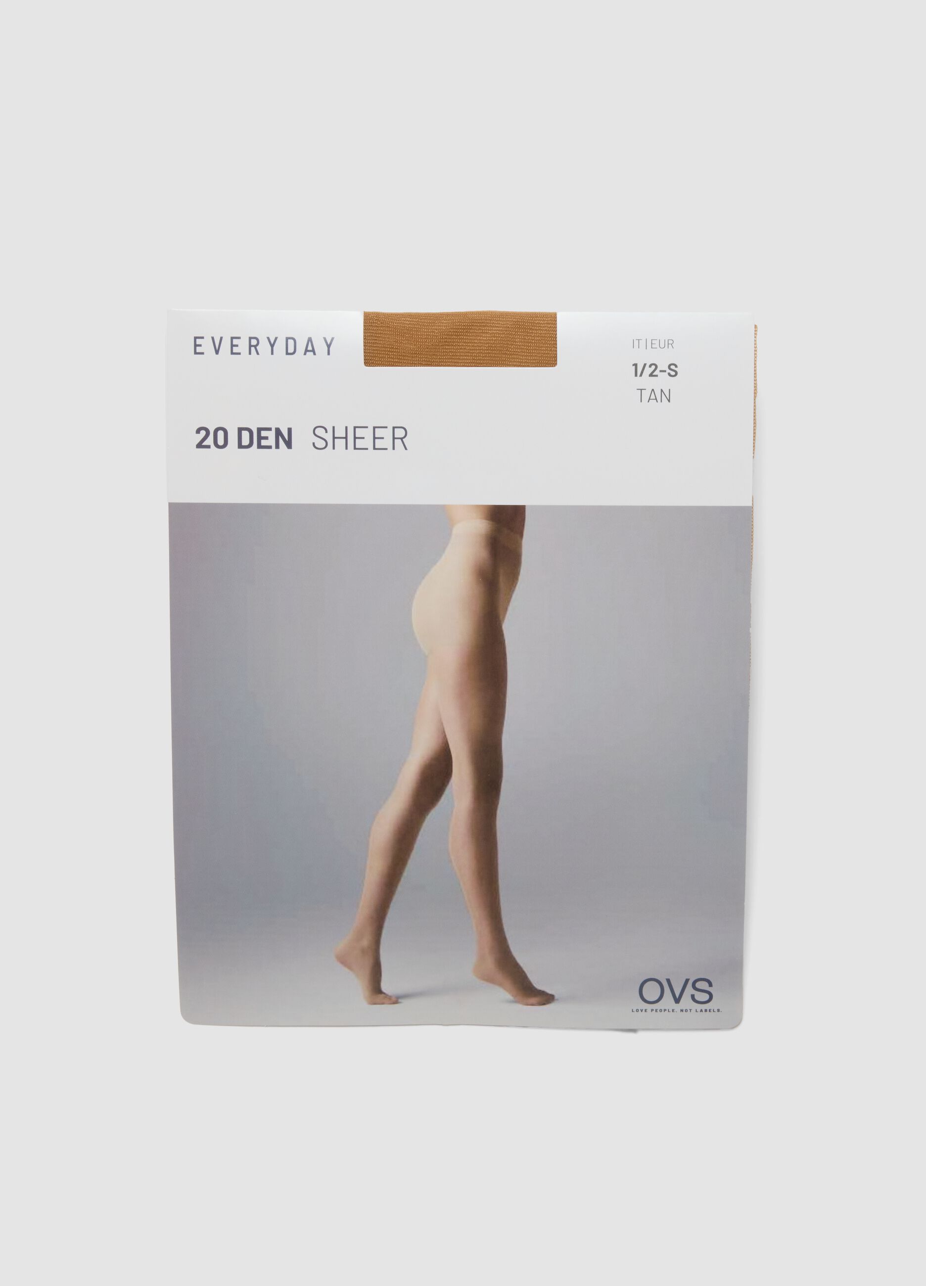 Beige sheer stretch tights