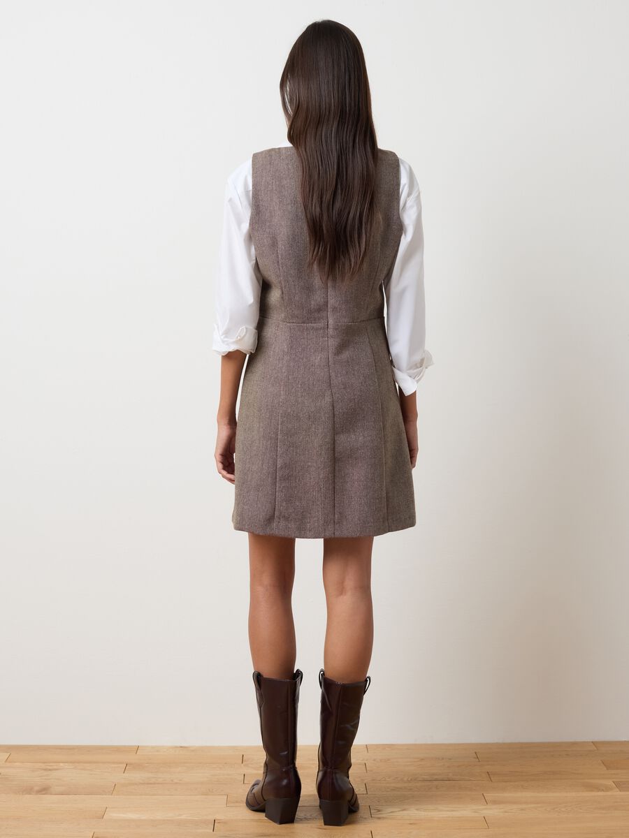 Brown wool blend dress_3