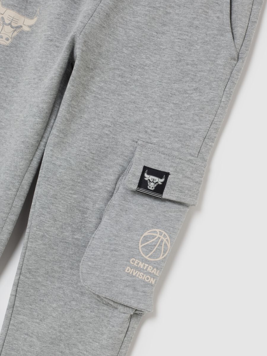 Pantaloni da bambino in misto cotone grigi vestibilità over_2