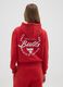 Red oversized cotton blend sweatshirt with Chicago Bulls print_2