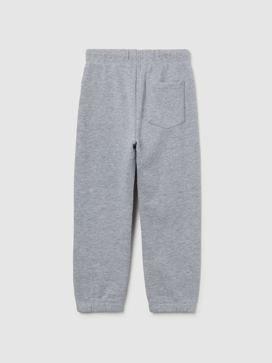 Children's grey pure cotton regular fit trousers_1