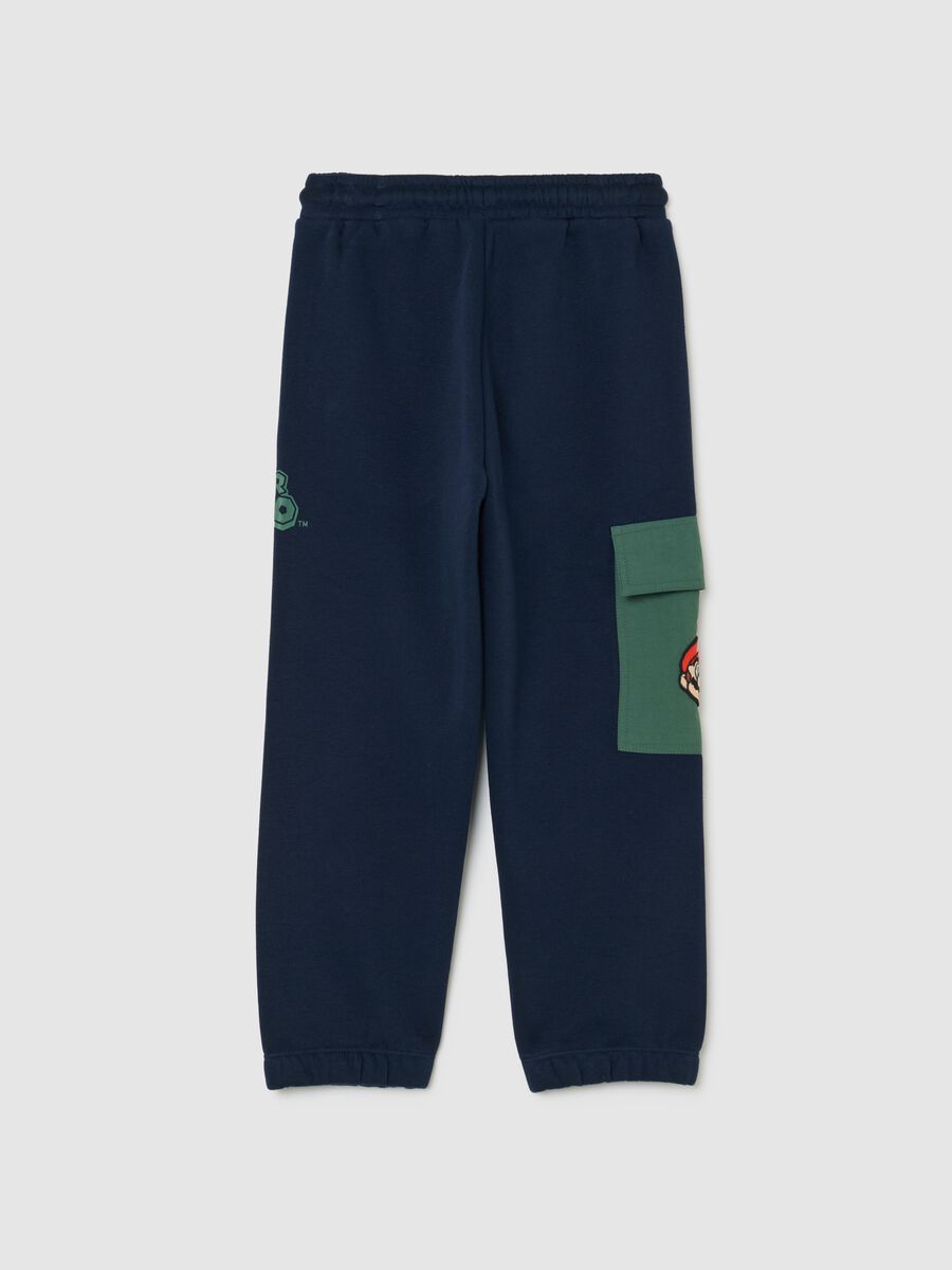 Children's multicoloured regular fit cotton blend joggers with print_1