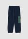 Children's multicoloured regular fit cotton blend joggers with print_1