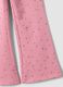 Pink flared stretch cotton trousers with star print for girls_3