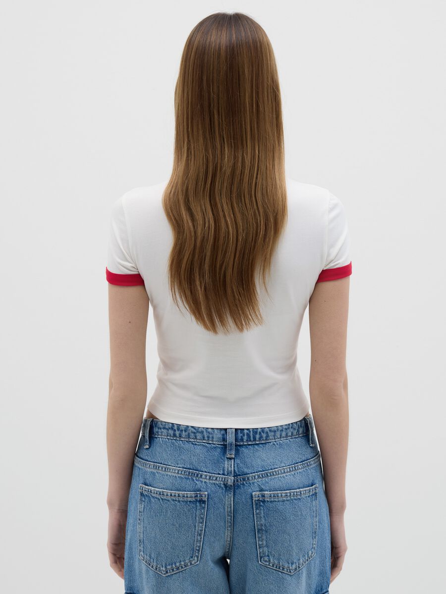 T-shirt with contrasting edging and print_3