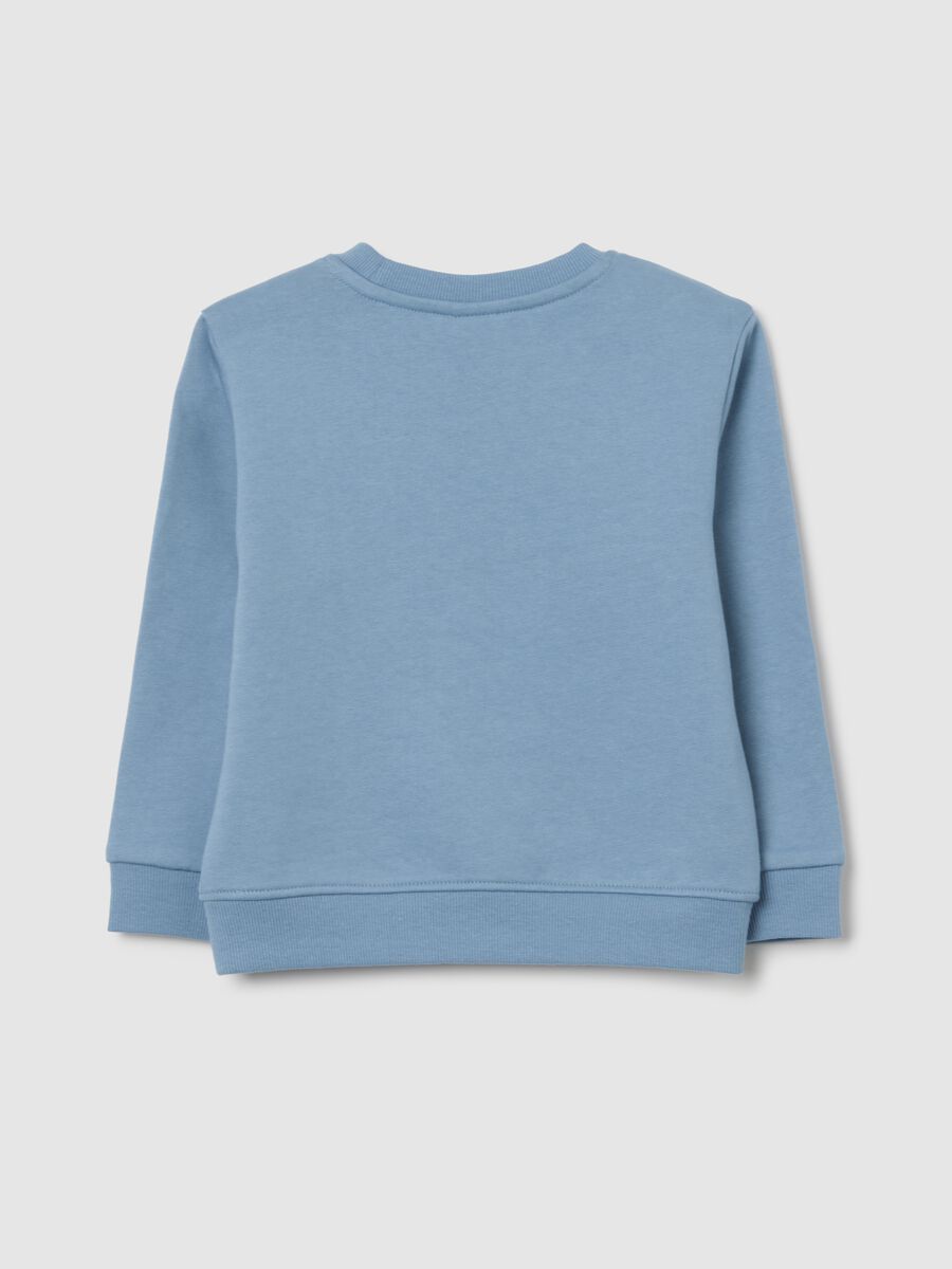 Felpa da bimbo in puro cotone azzurra regular fit_1