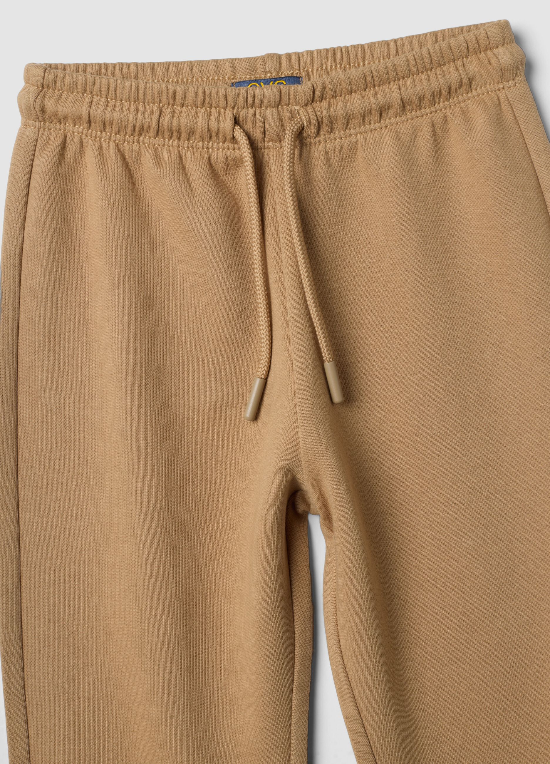 Pantaloni jogger marroni in puro cotone organico