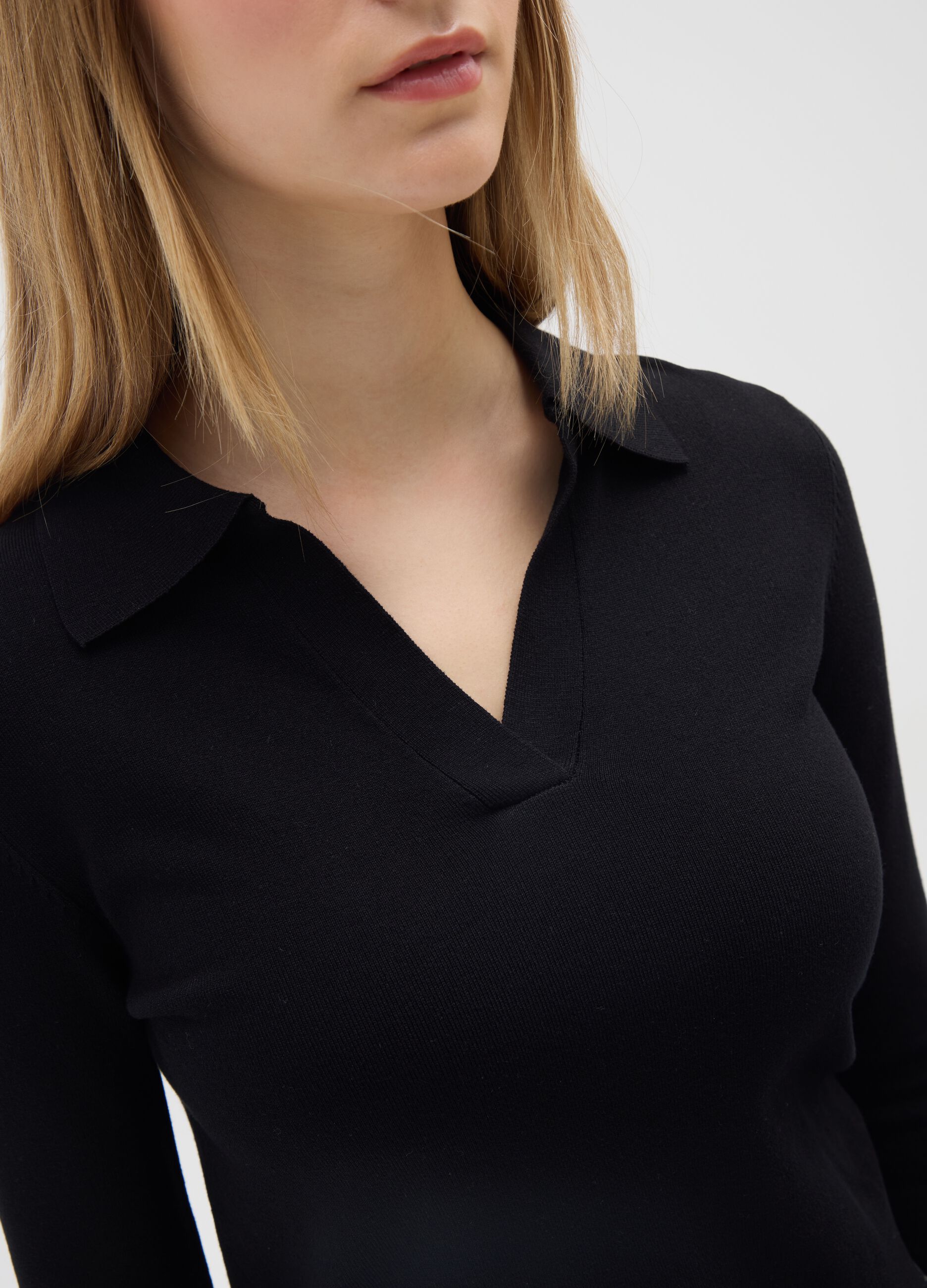 Maglione nero regular fit