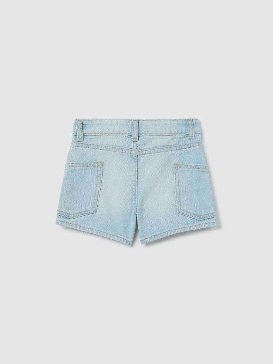 Denim shorts with pockets and diamanté stars_1