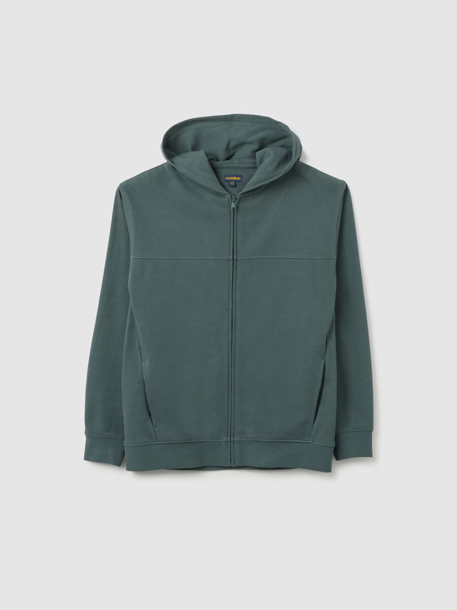 Felpa da ragazzo in puro cotone verde regular fit_3
