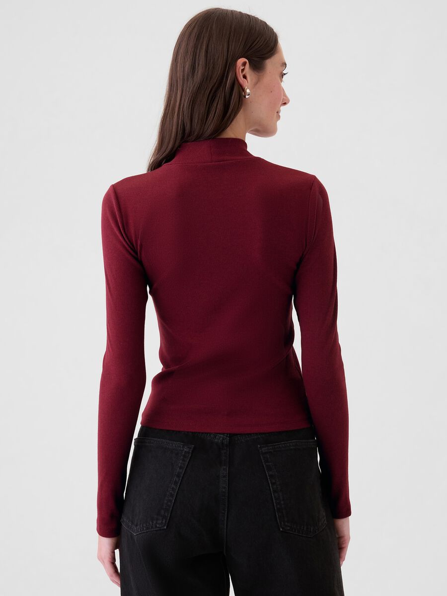 Ribbed T-shirt in stretch modal and cotton_2