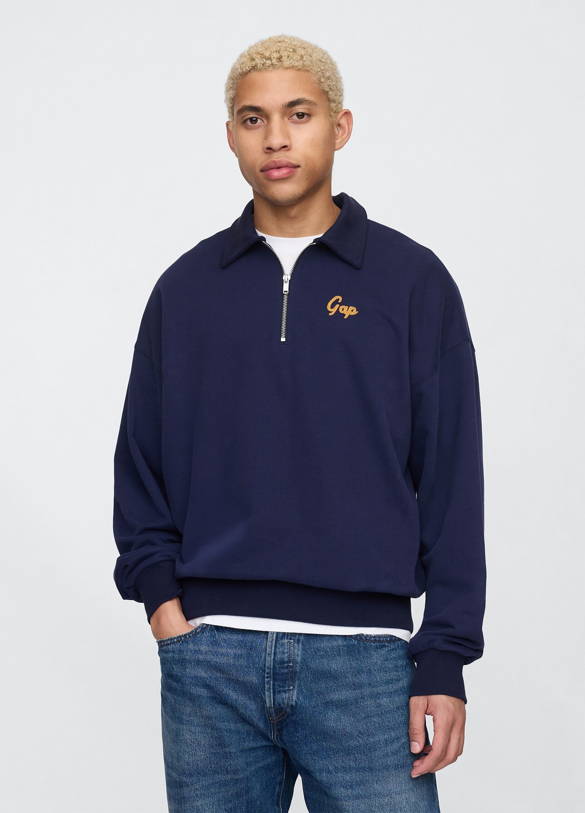 Gap Blue Half-Zip Sweatshirt