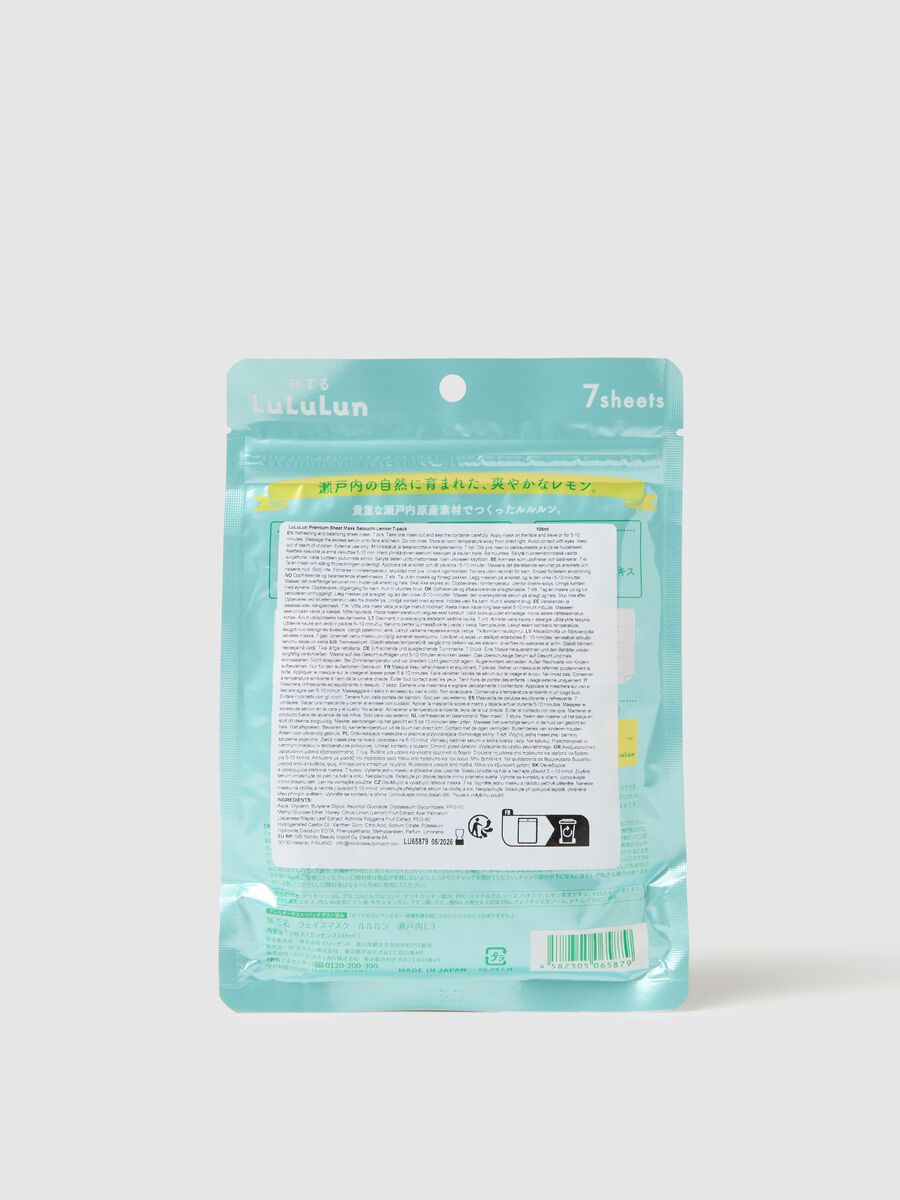 Premium mask in fabric with refreshing and balancing lemon fruit extract from the Setouchi region. The pack contains 7 fabric masks. Perfect for daily use._1
