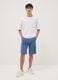 Boys' blue pure cotton shorts, regular fit with print_0