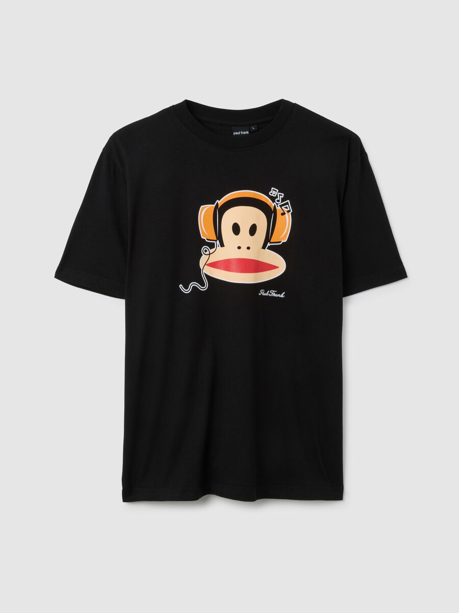 Black short-sleeve T-shirt in pure cotton regular fit_4