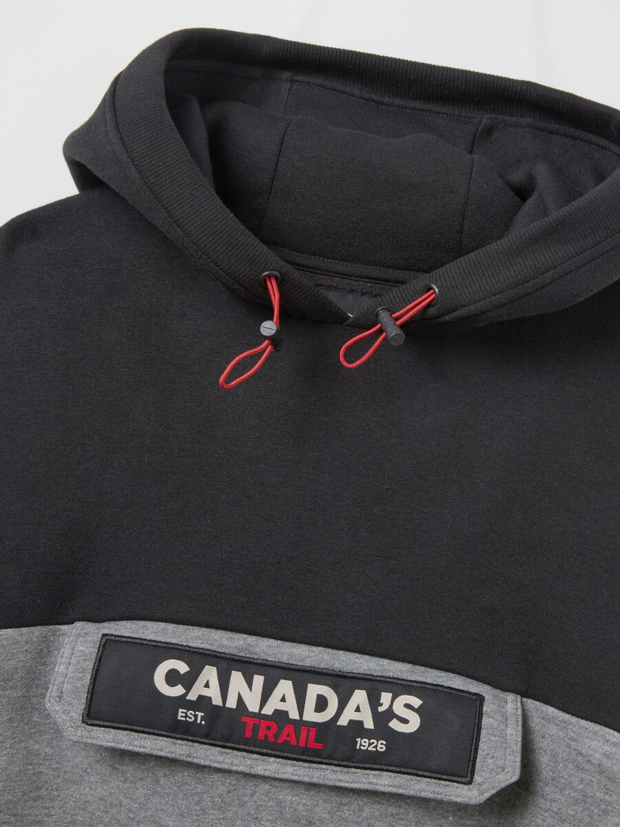 Multicolour hoodie with front pocket in cotton blend_5