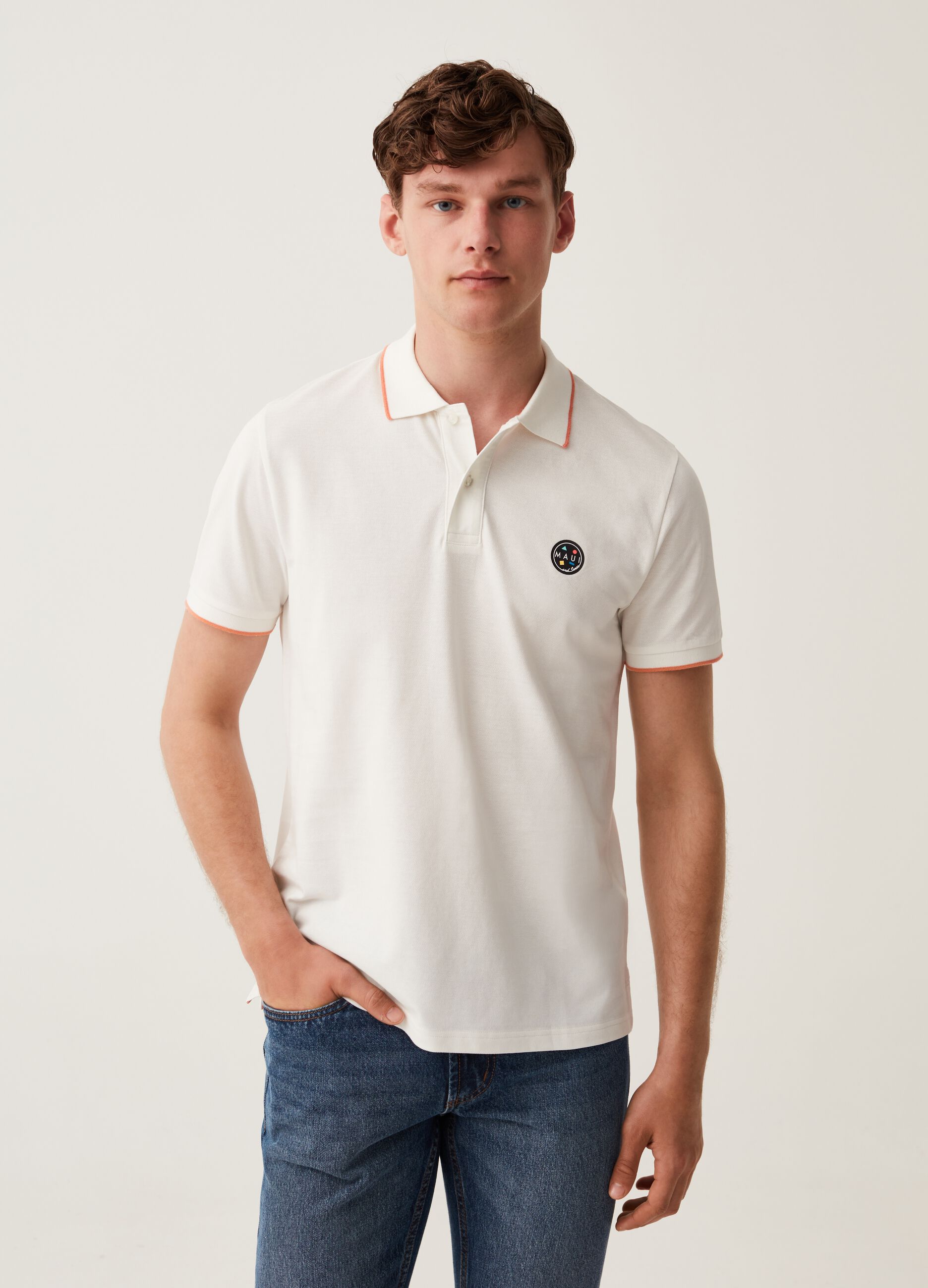 Ovs Polo in piquet con stampa Maui and Sons