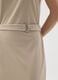 Beige slim fit stretchy fabric dress_3