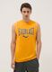 Orange sleeveless vest in pure cotton with Everlast logo_0
