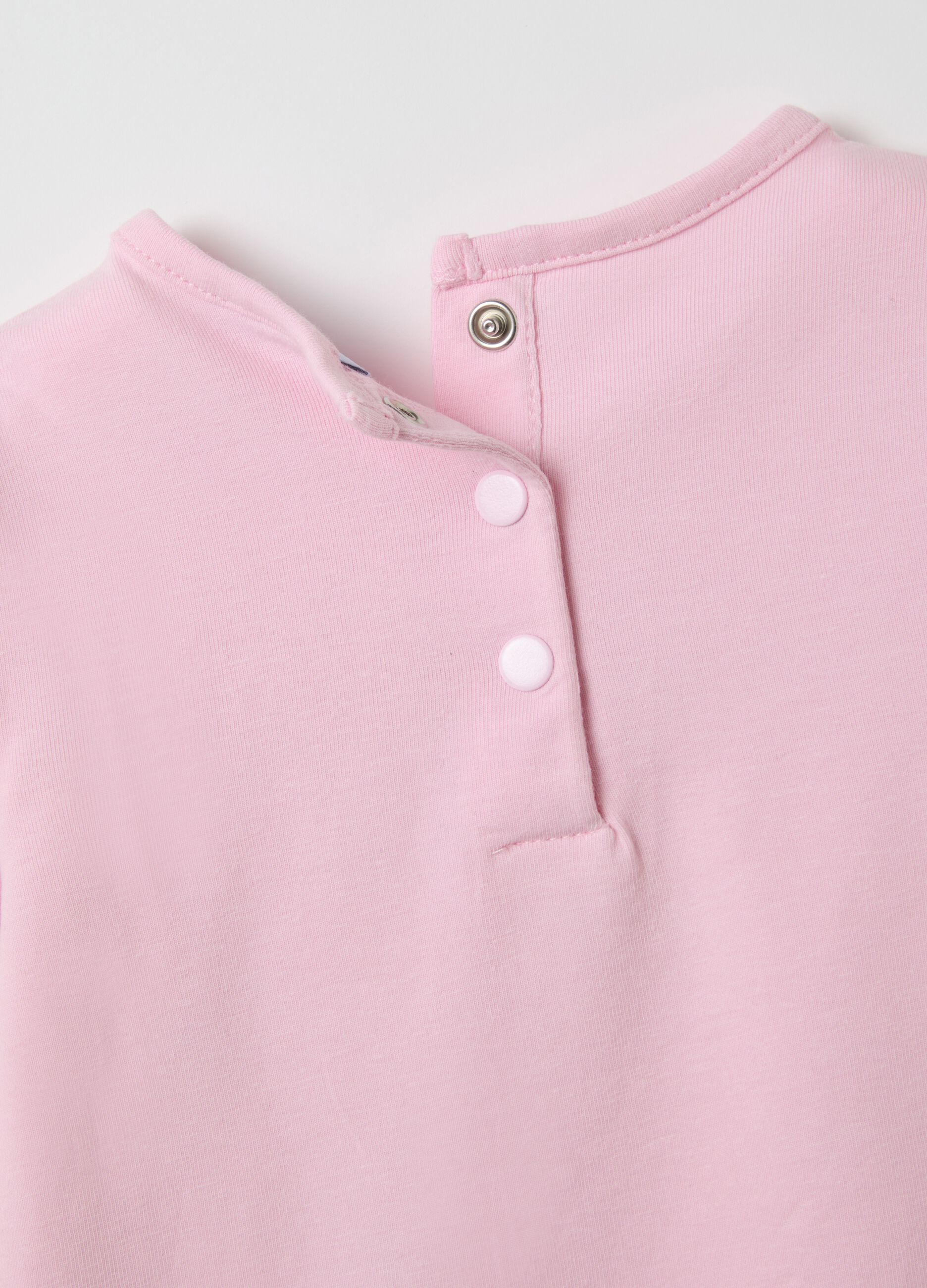 Pink Stretch Cotton Girls' Top