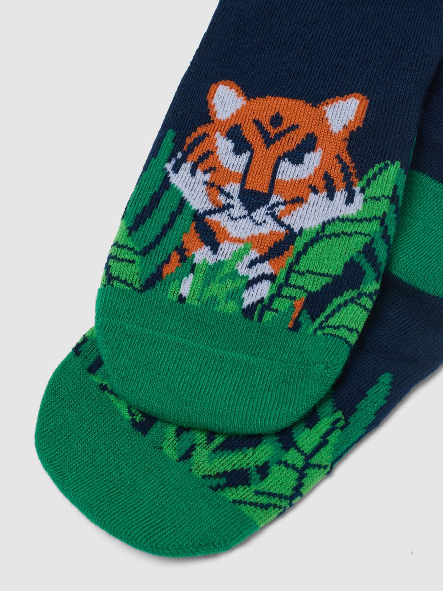 Tripack calze corte in cotone multicolor per bambini_1