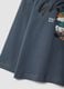T-shirt over fit grigia in puro cotone con stampa skate per bambino_3