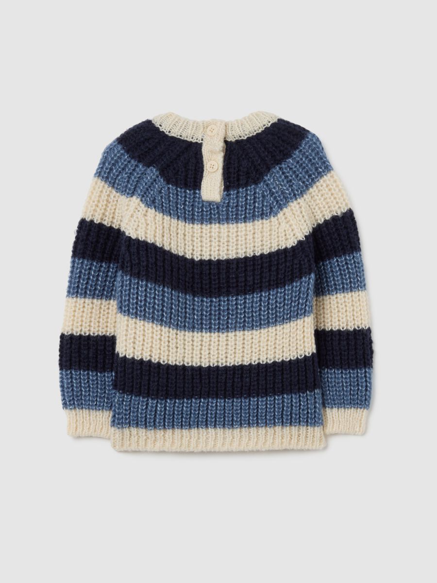 Multicoloured striped regular fit children's jumper_1