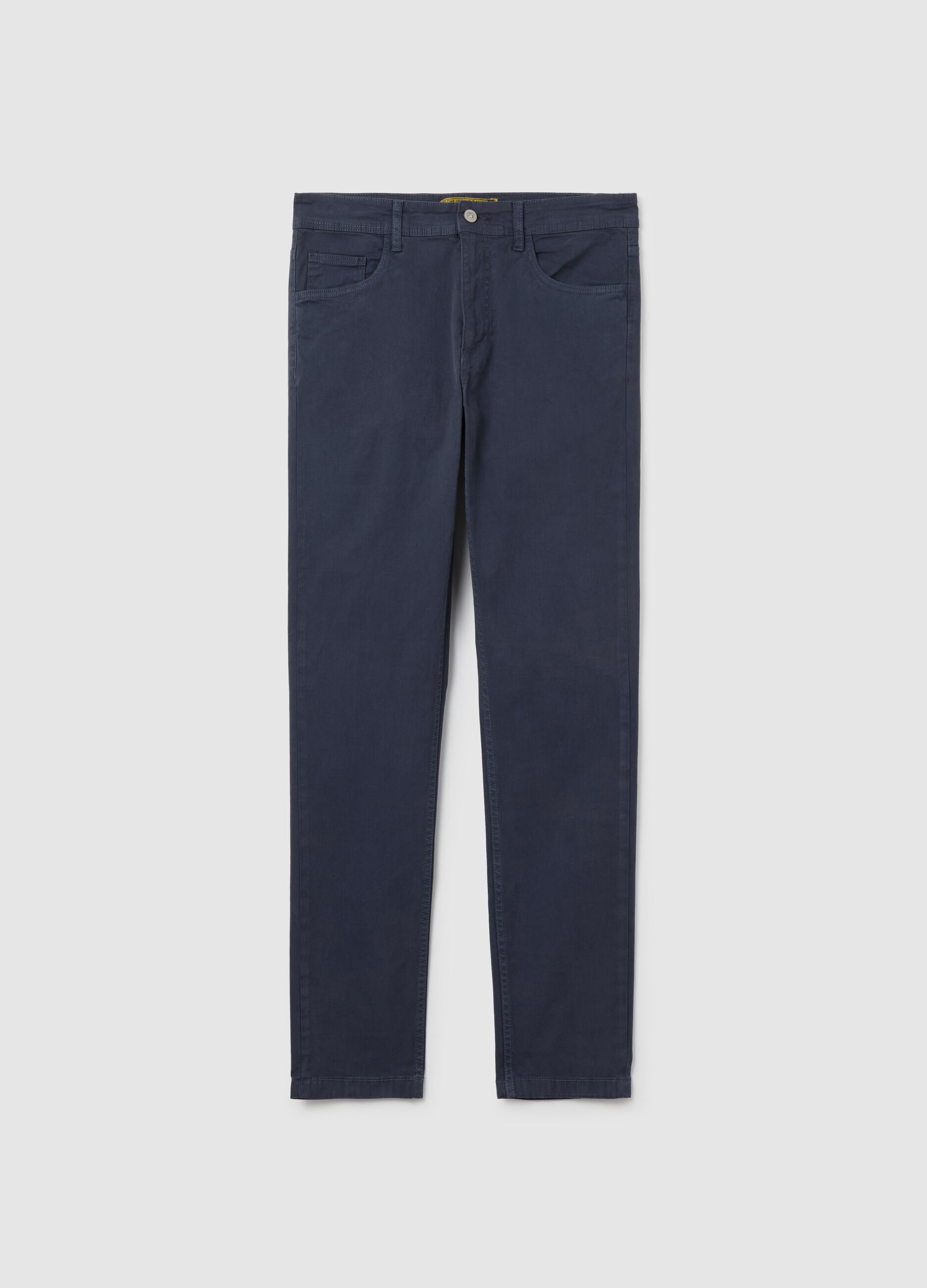 Skinny-fit trousers with five pockets