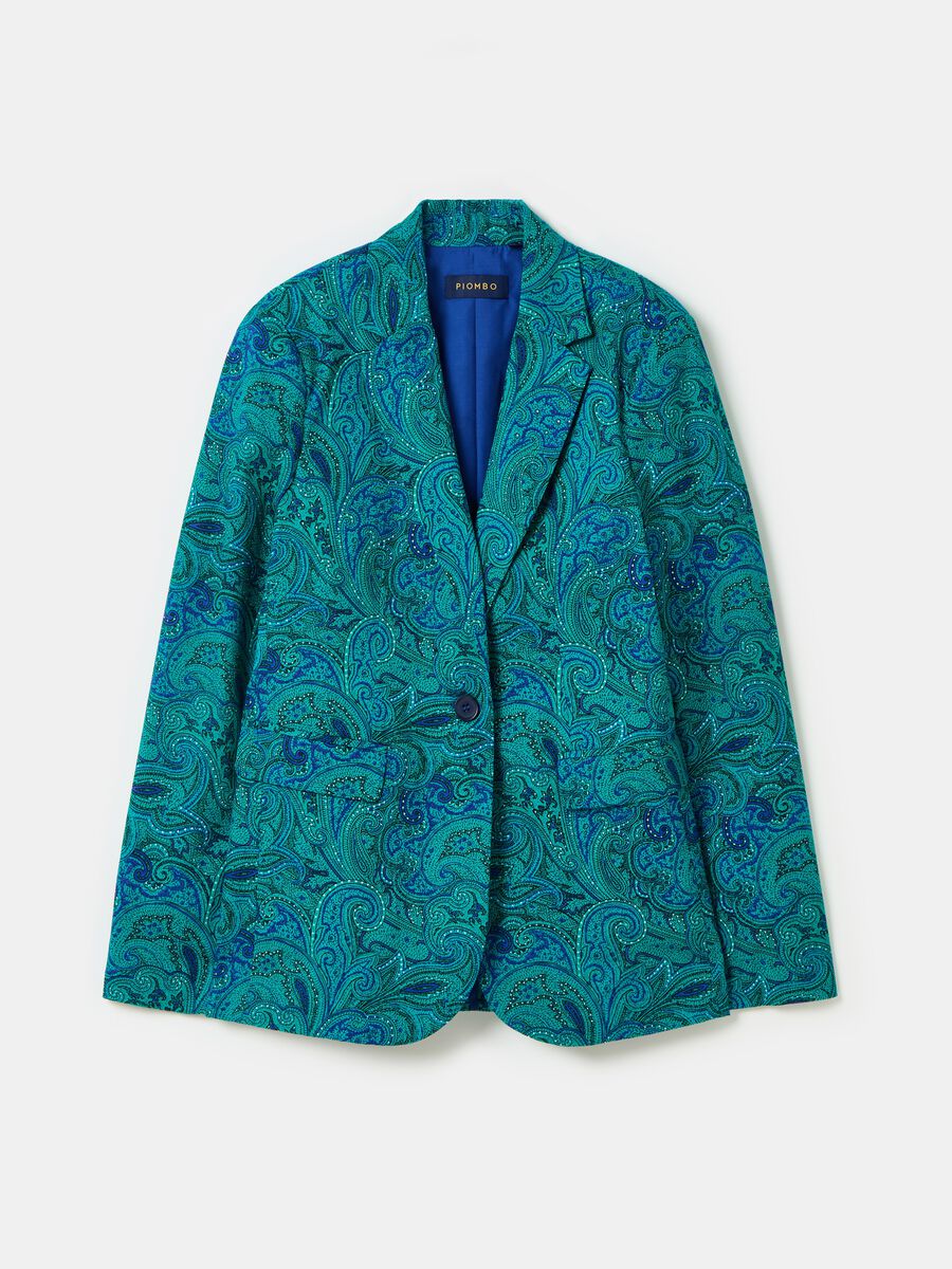 Single-breasted blazer with paisley pattern_3