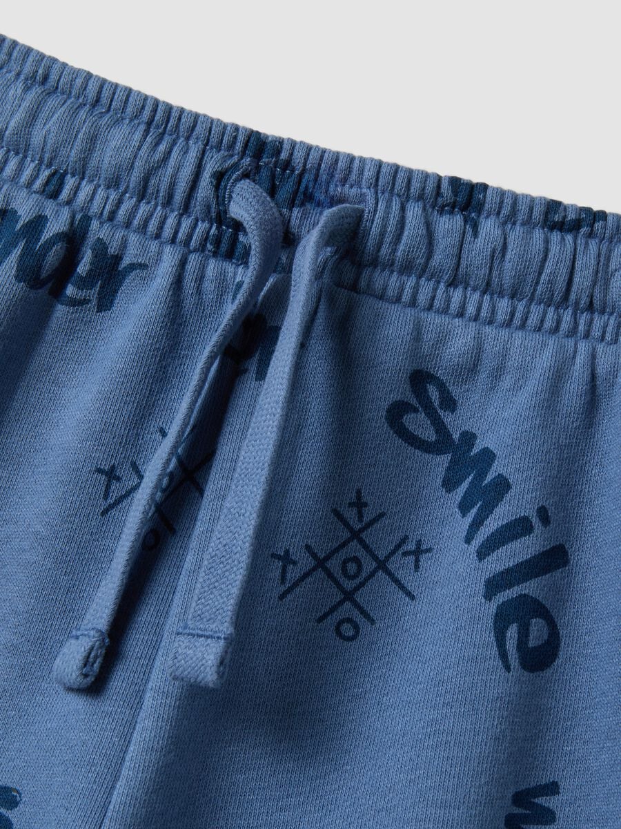 Pantaloni jogger azzurri in puro cotone per bimbo comfort fit_3