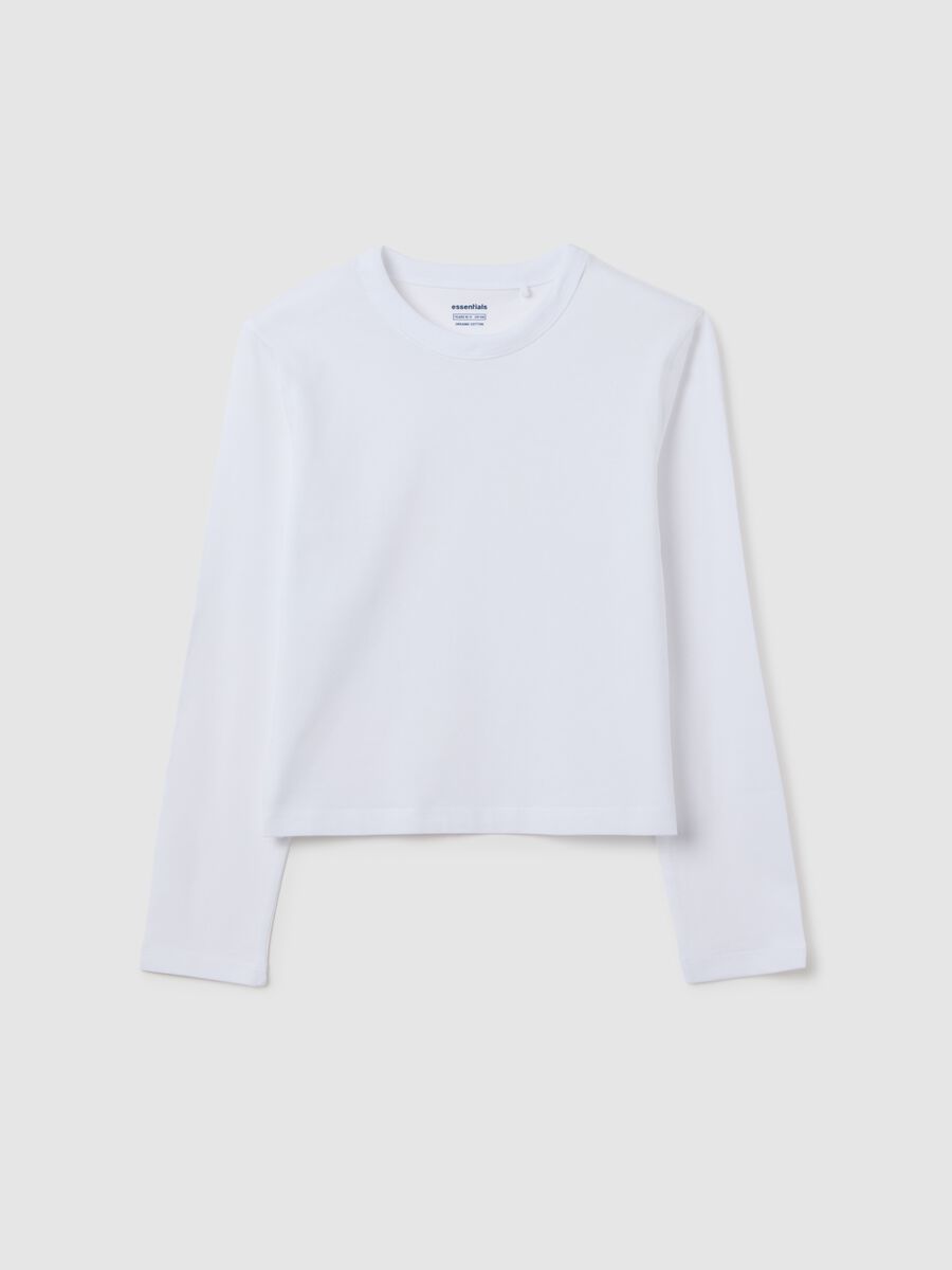 Girls' pure cotton white t-shirt regular fit_3