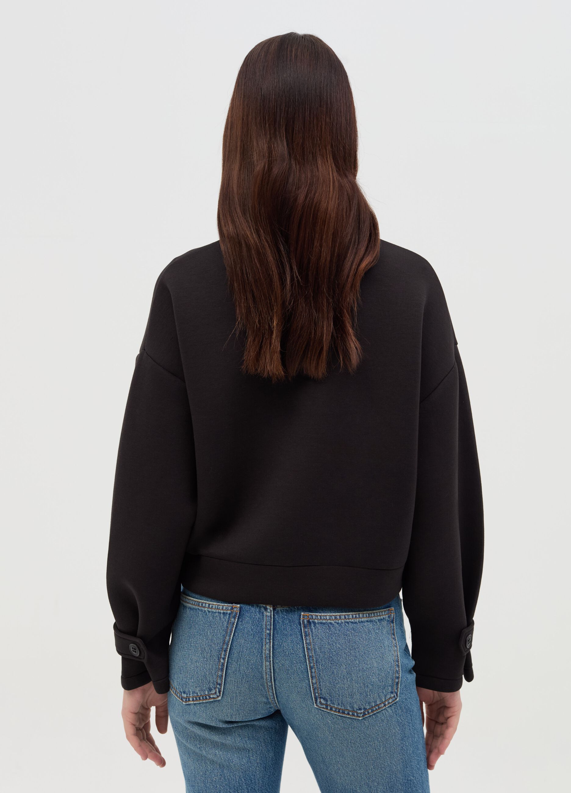 Giacca bomber mock neck