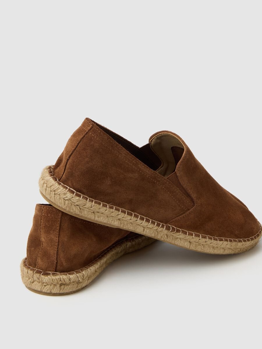 Men's Brown Genuine Leather Espadrilles_2
