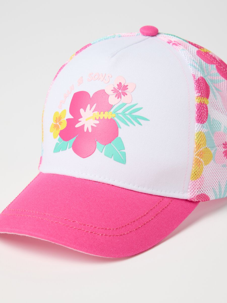 Floral Print Baseball Cap_1