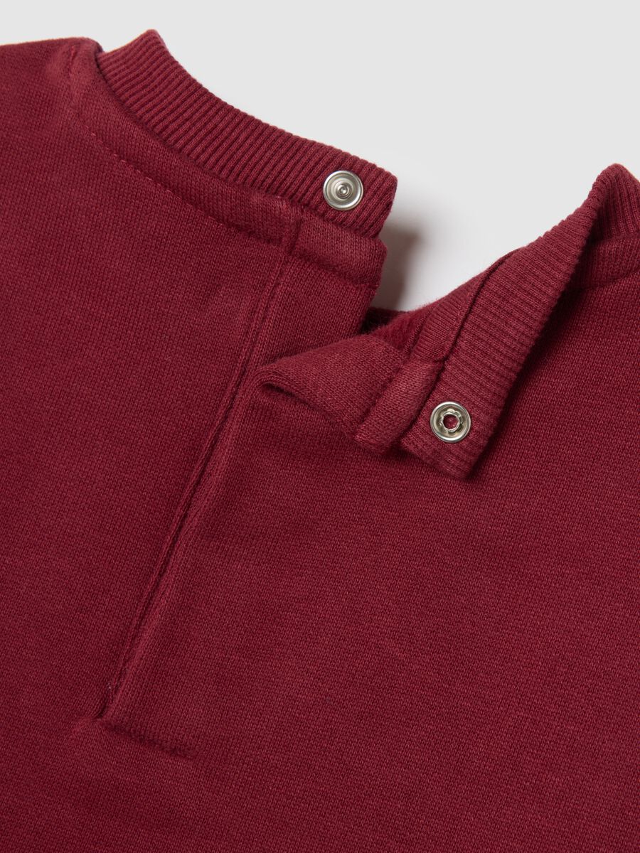 Completo da bambino in puro cotone rosso regular fit_2