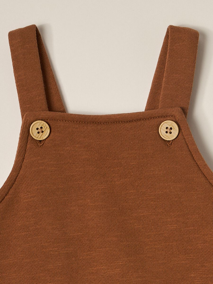 IANA newborn boy dungarees in 100% cotton French terry_2