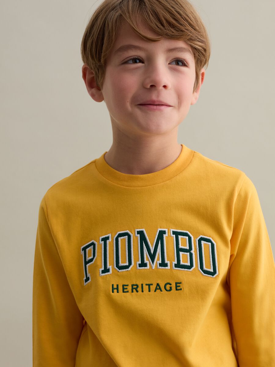 Long-sleeved T-shirt with logo embroidery_2