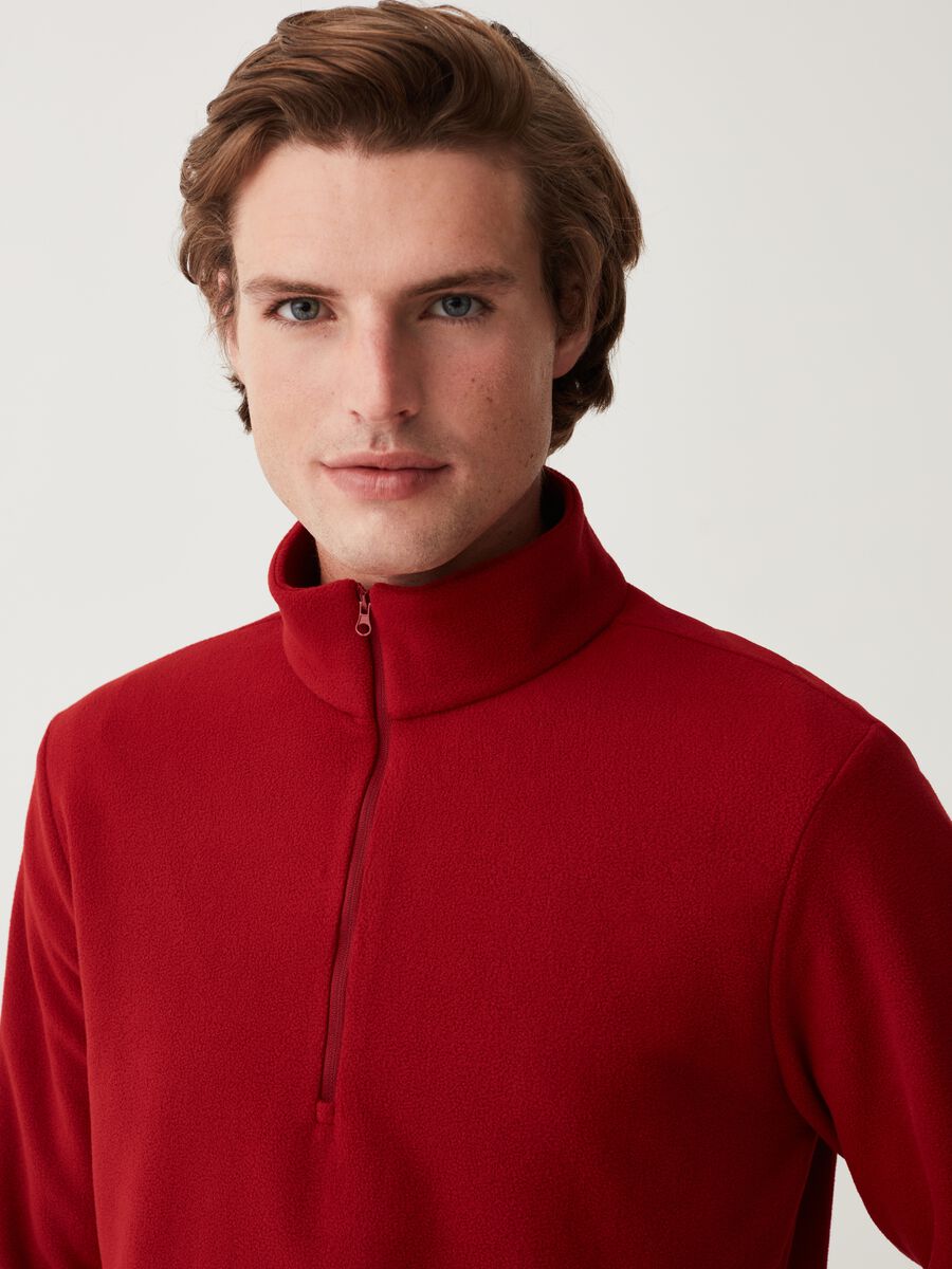 Half-zip sweatshirt in fleece_0