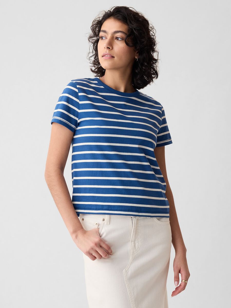 Organic cotton T-shirt with round neck_0