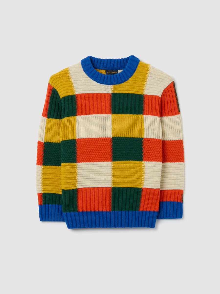 Children's Multicolour Wool Blend Sweater, Regular Fit_3