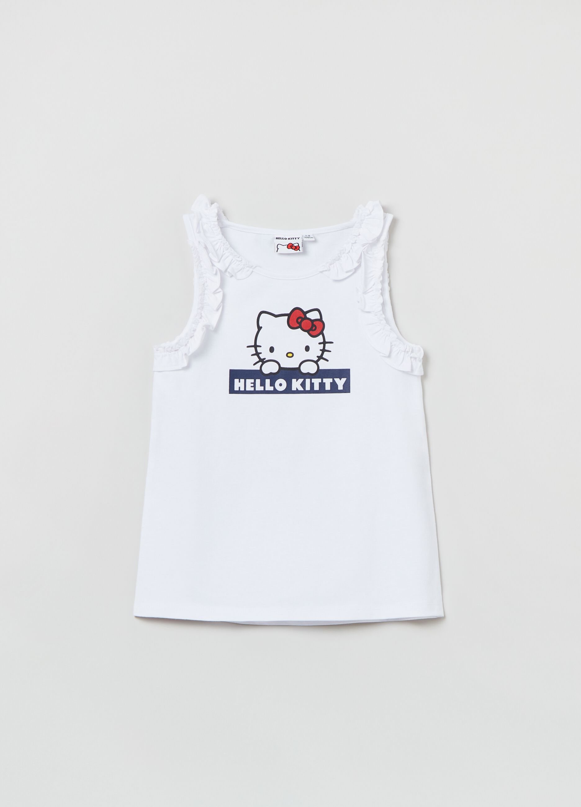 Stretch tank top with Hello Kitty print