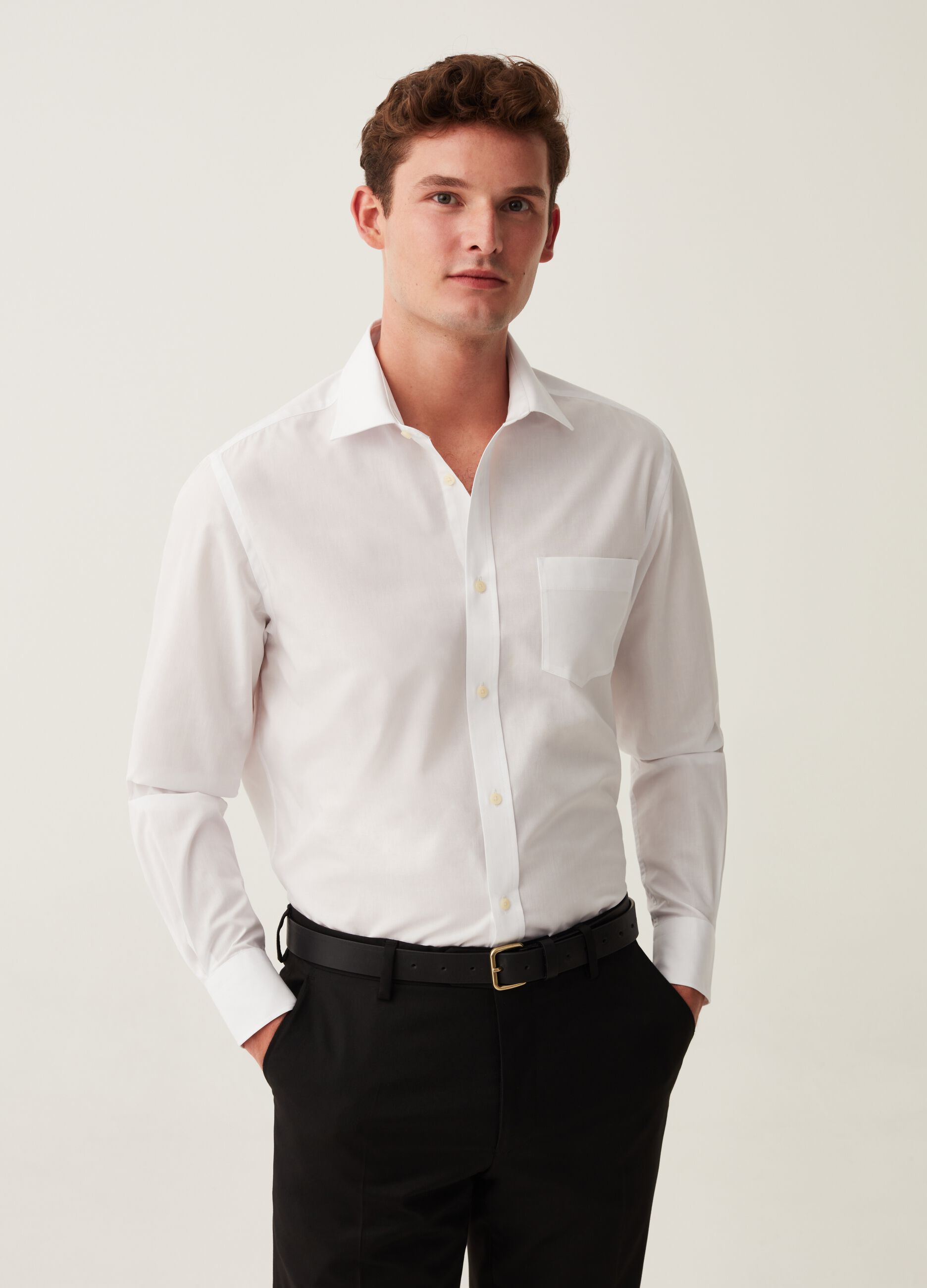 Camicia regular fit con tasca_1