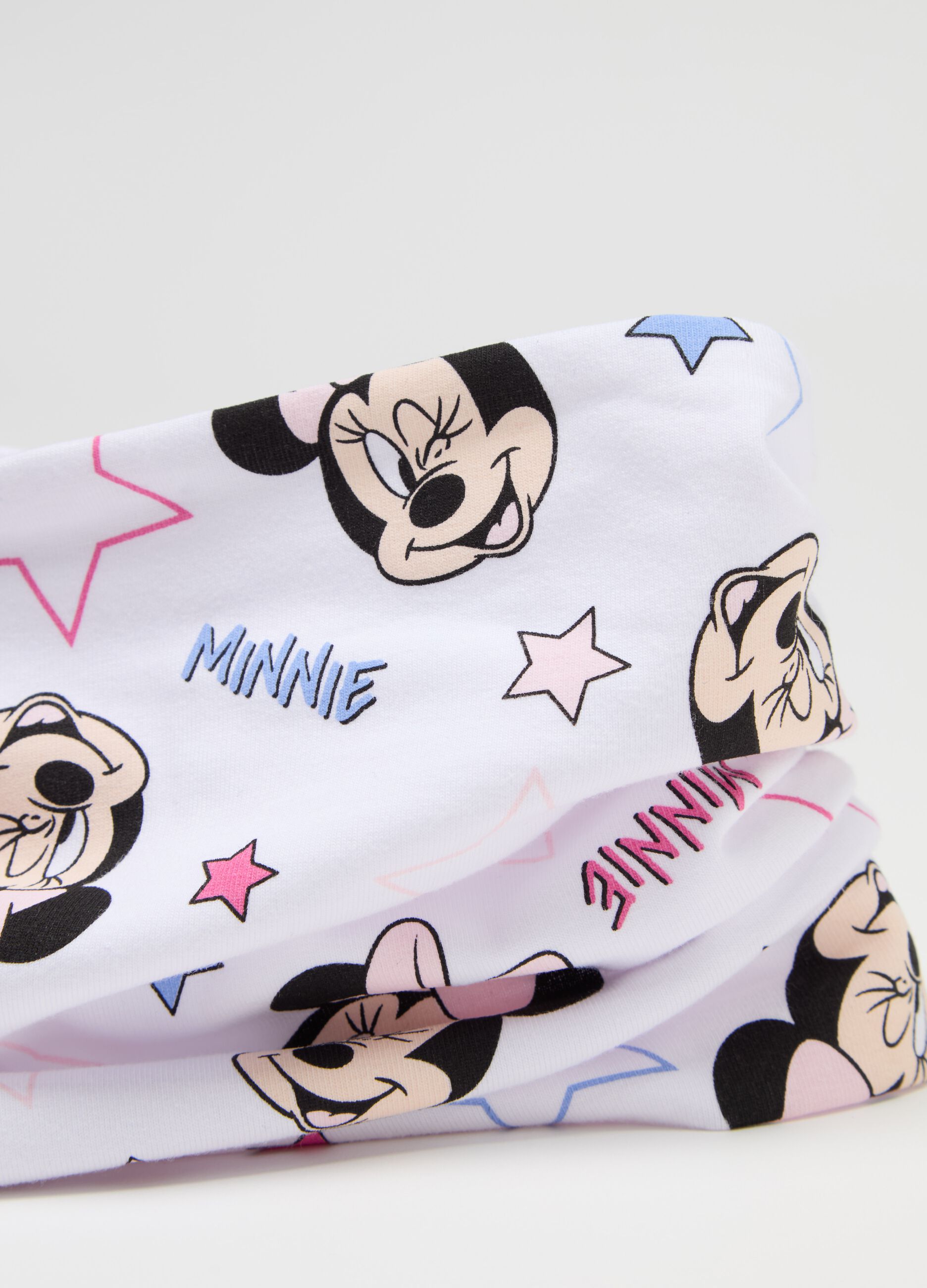 Jersey neck warmer with Minnie Mouse print