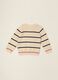 Beige striped cotton-blend baby jumper_2